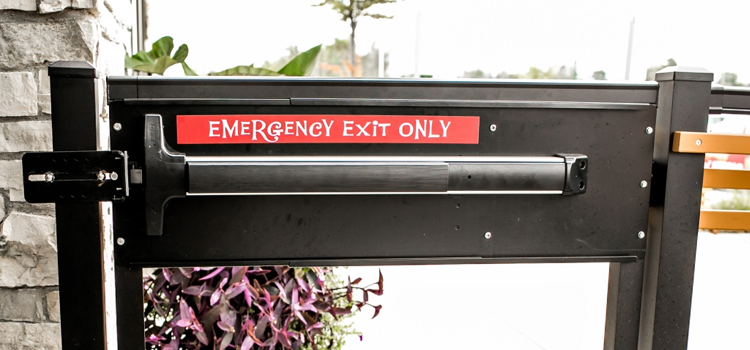 emergency push bar installation in San Bruno